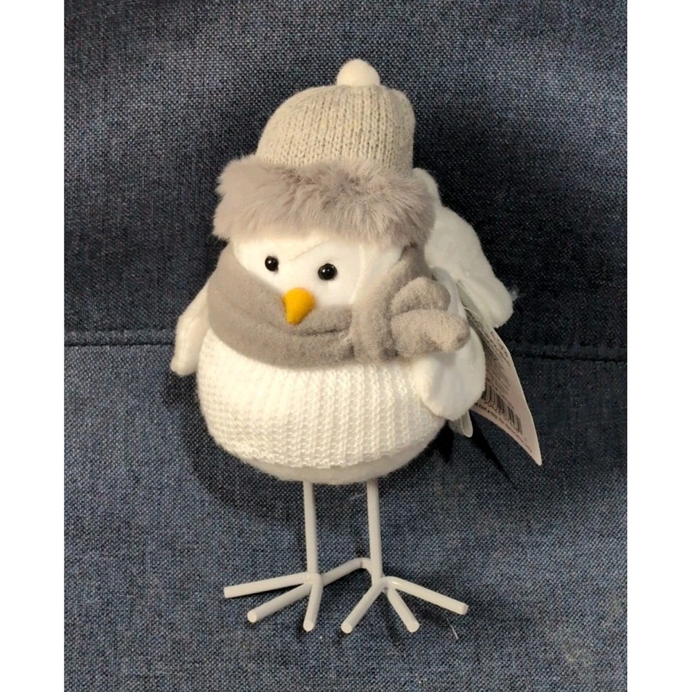 Wayland square Fabric Bird winter Christmas Figurine NEW